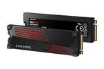 Samsung 990 PRO Heatsink 2TB PCIe 4.0 (up to 7,450MB/s) NVMe M.2 (2280) Internal Solid State Drive (SSD) (MZ-V9P2T0CW)