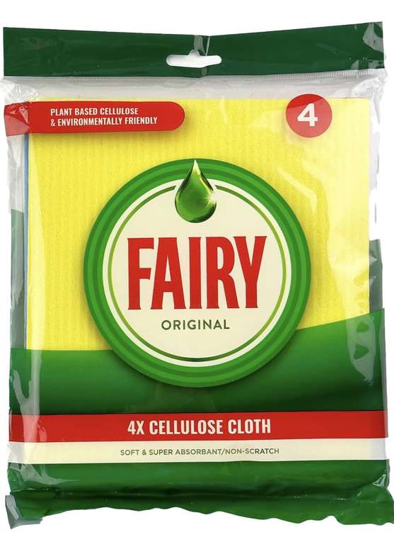 Fairy 4 Pack Cellulose Cloths