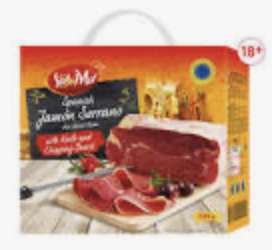 Spanish serrano ham 1.1kg with knife and chopping board - only £14.99 instore at Lidl (Borehamwood, London)