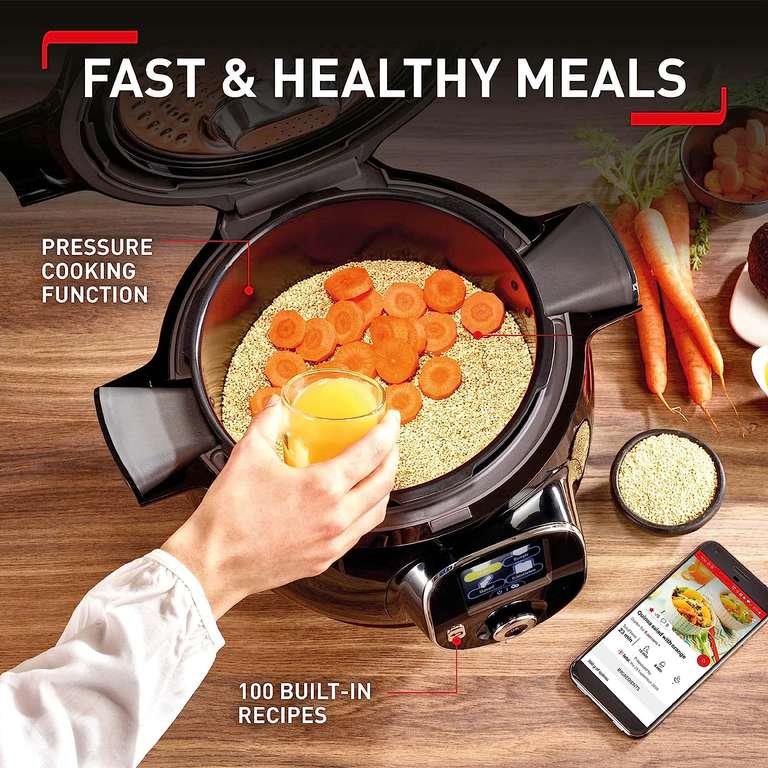 Tefal Cook4Me+ One-Pot Digital Pressure Cooker - 6 Litre/Black and Stainless Steel