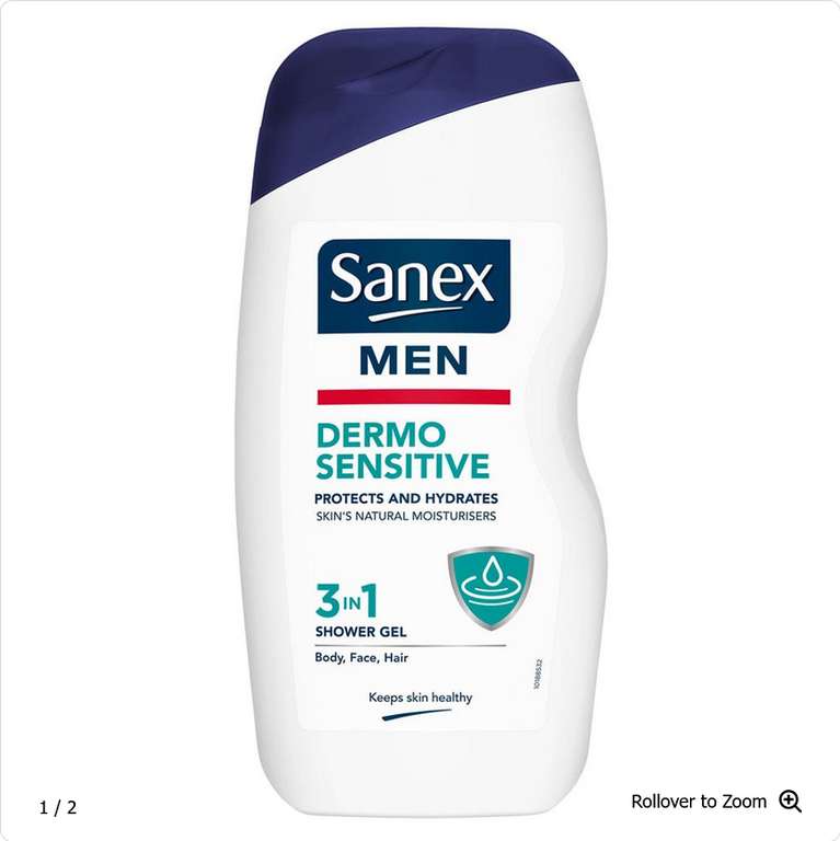 Sanex Men Sensitive Skin Body and Face Shower Gel 500ml - £1.10 + Free Click & Collect @ Wilko