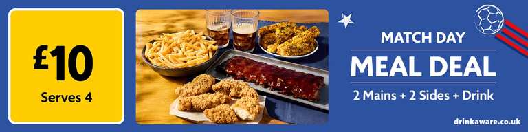 £10 Match Day Meal Deal - 2 Mains & 2 Sides & Drinks Includes Smoky Ribs, Beef Brisket, Burnt Ends - Sides Mac n Cheese, BBQ Beans + others