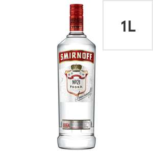 Smirnoff Red Label Vodka 1 Litre - No. 21 Clubcard Price £17 @ Tesco