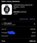 SAMSUNG Galaxy Watch5 BT - Sapphire - 44mm £184.63 with code @ eBay
