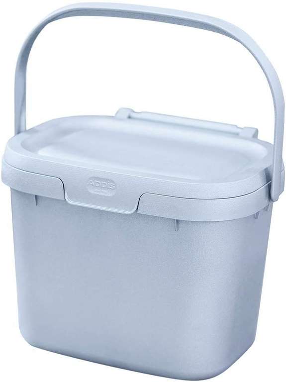 Addis 518384 Eco 100% Plastic Everyday Kitchen Food Waste Compost Caddy Bin, 4.5 Litre