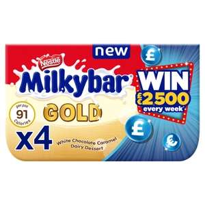 Nestle Milkybar X4 Gold - White Chocolate Caramel / Milky Bar White / Milky Bar Mix Ups Dairy Dessert