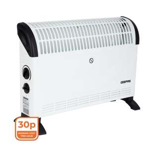 2kW Convection Heater Electric Convector Radiator 3 Heat Settings, Carry Handles - 2 Year Warranty - With Code Stack