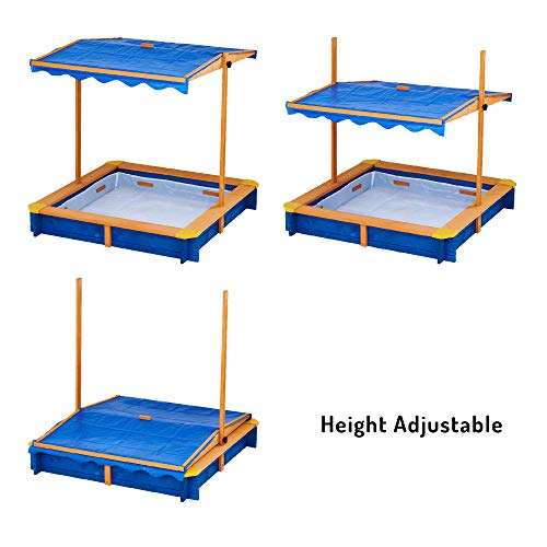Teamson Kids Wooden Sand Pit with Lid