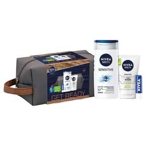Nivea Men Get Ready Sensitive Wash Kit Gift Set for £5 (Clubcard price) @ Tesco