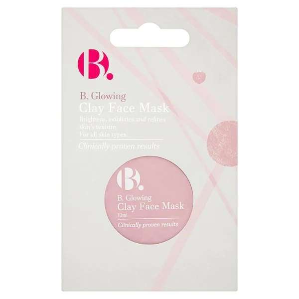 order B. Glowing Clay Mask 10ml for 49p to get Superdrug Naturally Radiant Cleansing Pads (x3) for Free (Free collection) @ Superdrug