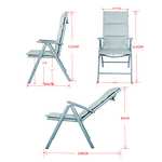 Chicreat Camping Folding Chairs with Upholstery, Set of 2, Silver/Grey - £70.20 @ Amazon