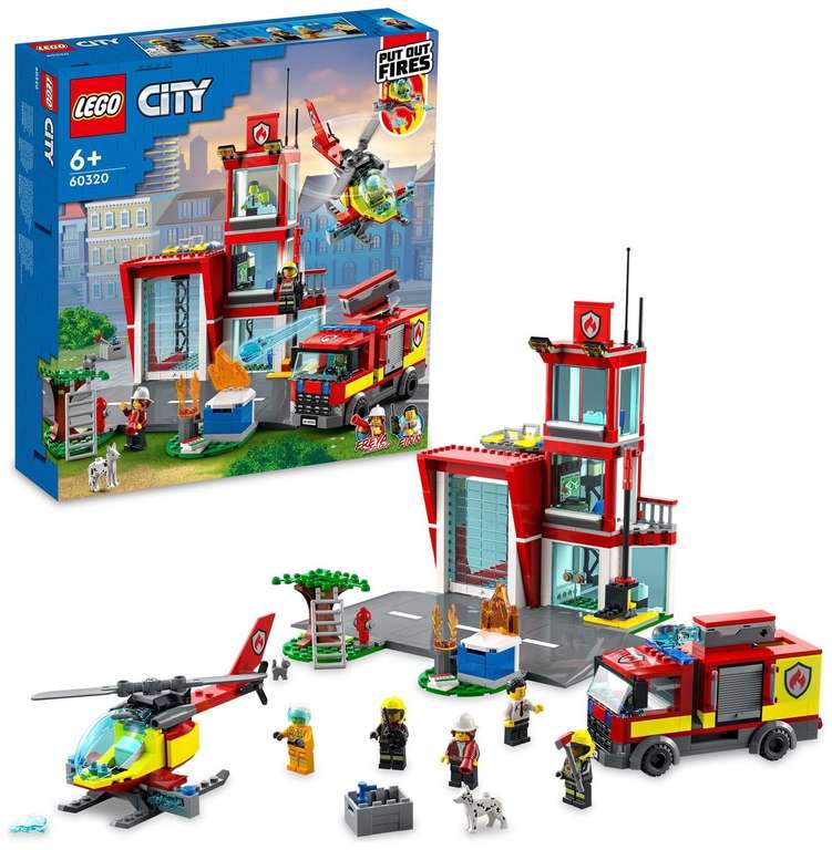 LEGO City Fire Station, Garage & Truck Toy 60320 (Free C&C)