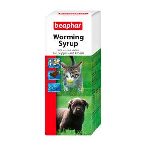 Beaphar Worming Syrup for Puppies and Kittens 45ml (Tollgate, Colchester)