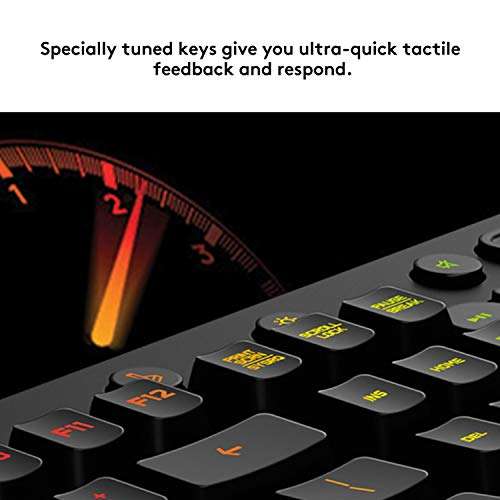 Logitech G213 Prodigy Gaming Keyboard, LIGHTSYNC RGB Backlit Keys, Spill-Resistant, Customizable Keys, £29.99 at Amazon