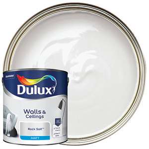 Dulux Matt and Silk Emulsion paint pots 2.5 litres in many colours for £13 per pot click & collect @ Wickes