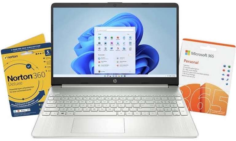 HP 15s-fq2039na 15.6in i3 4GB 128GB Laptop Bundle - Silver - £249.99 at checkout + free click & collect @ Argos