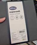 Silentnight Supersoft Fitted Sheet Double White/Charcoal £6 (Clubcard Price)