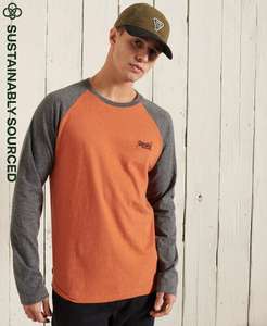 Superdry Mens Organic Cotton Baseball Top £12.50 size Small at Superdry ebay