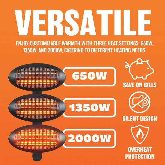 Free Standing 2Kw Patio Heater - Sold & Shipped by Direct2Publik Limited