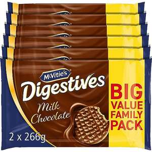 McVitie's Milk Chocolate Digestive Twin Pack, 532g x 6 (S&S £12.94/£11.58)