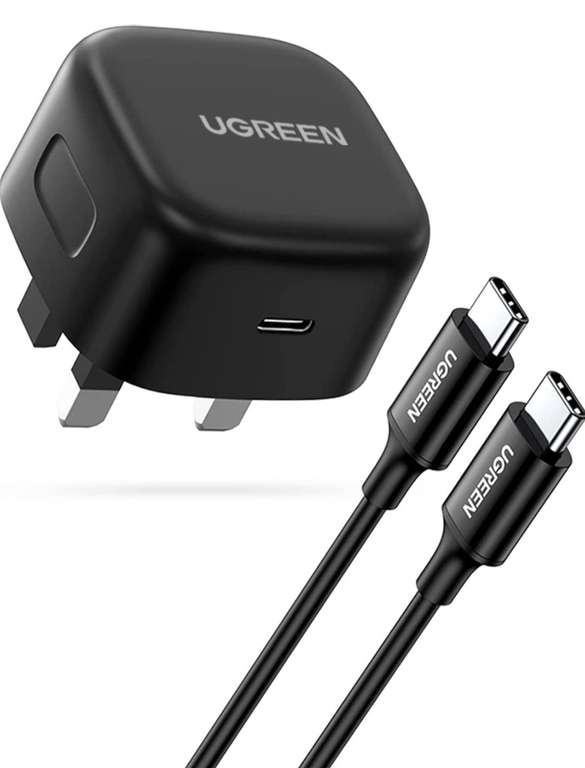UGREEN 25W USB C Charger Super Fast PD Charger Plug with 2M USB C Cable £13.99 - Sold by UGREEN GROUP / Fulfilled By Amazon