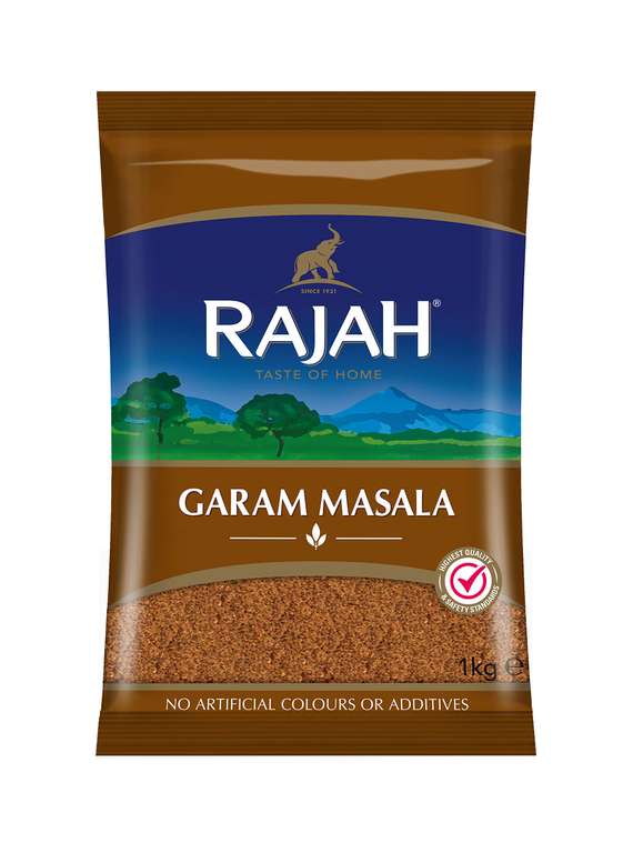Rajah Spices Garam Masala | Ground Spice Mix | Blended Ground Spices | (1kg) - £6.18 Subscribe & Save