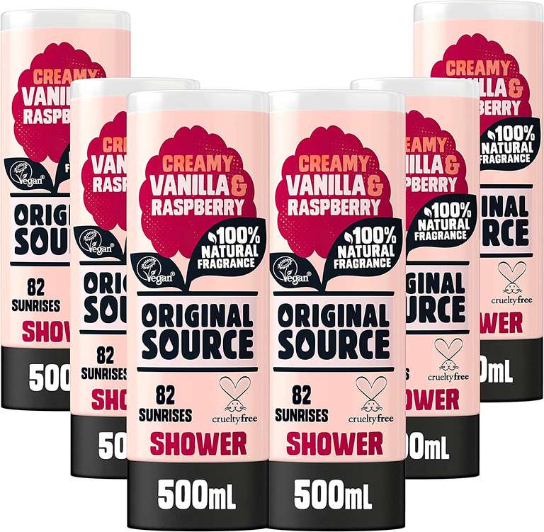 Original Source Shower Gel Big Bottles (6 x 500ml) Various Scents : £9.99 (£9.49 Subscribe & Save) @ Amazon