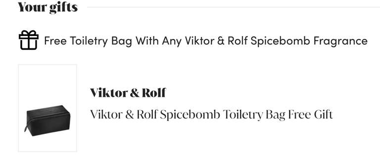 Viktor & Rolf Spicebomb Extreme Eau De Parfum 90ml & Free Gift Spicebomb Toiletry Bag