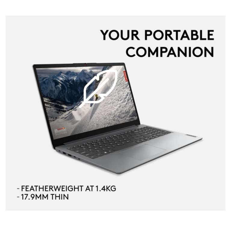 LENOVO Lenovo IdeaPad 1 15.6" Laptop - AMD 3020e, 128 GB SSD, Grey - £149 delivered @ Currys