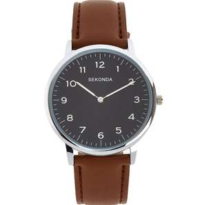 Sekonda Quartz watch on brown leather strap £9.99 + £1.99 collection @ TK Maxx