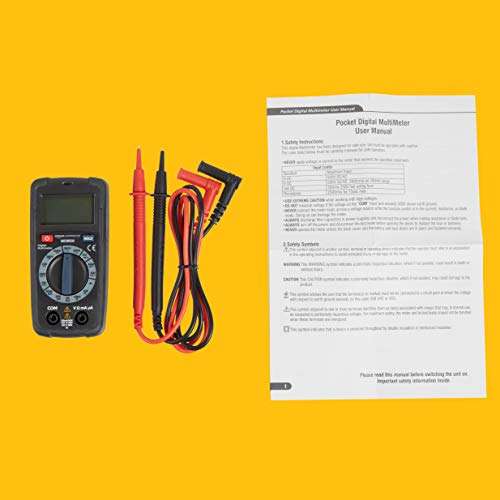 AmazonCommercial 2000 Count Pocket Compact Digital Multimeter, NCV, CATII 600V - £6.61 @ Amazon
