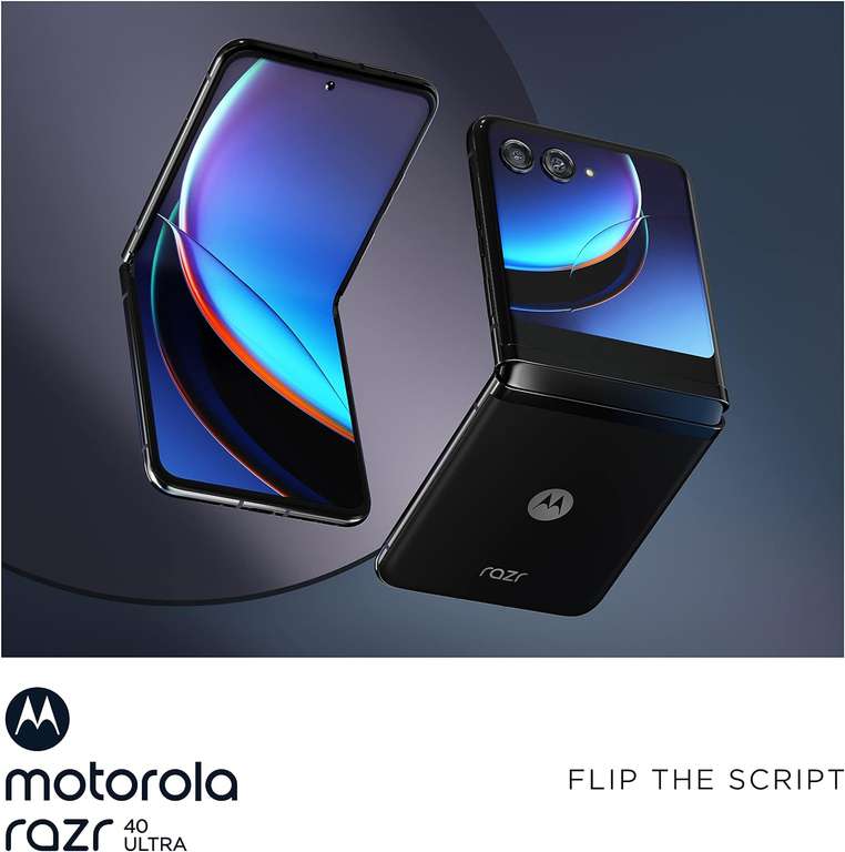Motorola razr 40 ultra (3.6" external display 33W 8/256GB), Infinite Black Smartphone - Via Perks At Work