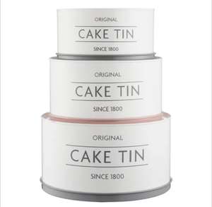Mason Cash Innovative Kitchen Set of 3 Cake Tins with Free C&C