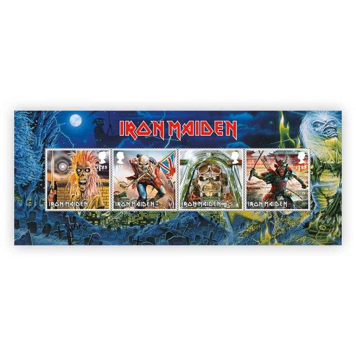 Iron Maiden Eddie Stamp Sheet - £5.60 Preorder (+ £1.45 delivery) at Royal Mail