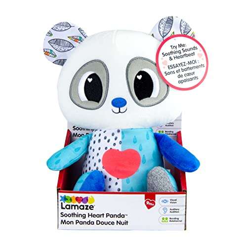 Lamaze Soothing Heart Panda, Soothing Bedtime Sensory Toy for Babies Aged 9+ Months