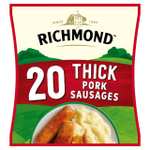 20 Richmond frozen thick sausages £1.25 in store at Aldi Eastleigh