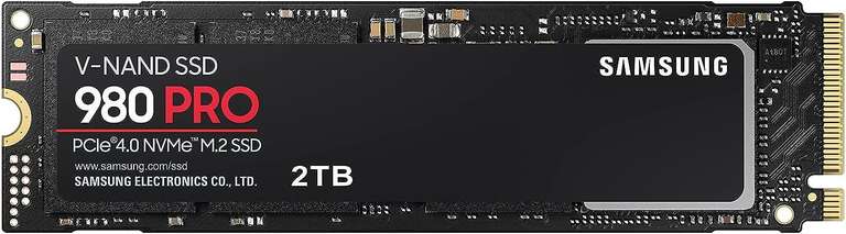 Samsung 980 PRO M.2 NVMe SSD (MZ-V8P2T0BW), 2 TB, PCIe 4.0, 7,000 MB/s Read, 5,000 MB/s Write - sold by Blue-Fish , FBA