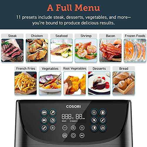 COSORI Air Fryer with 100 Recipes Cookbook, 3.5L Air Fryers Oven for Home  Use