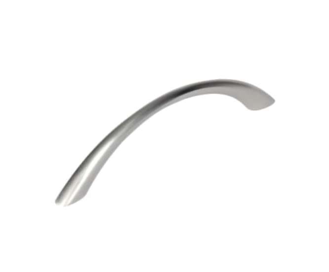 Wickes Tapered Bow Door Handle - Brushed Nickel 112mm Pack of 6 + Free Click & Collect