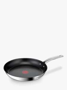 Tefal Intuition Stainless Steel Non-Stick Frying Pan, Silver, 28cm