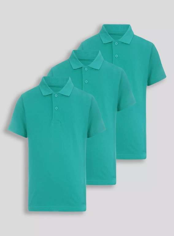 Green Unisex Polo Shirts 3 Pack - 7 years £3.60 with code (Free Collection) @ Argos