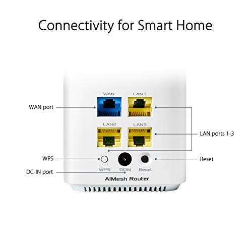 ASUS Zenwifi mini CD6 AC1500 Whole-Home Mesh WiFi System - 3 pack £103.99 @ Amazon