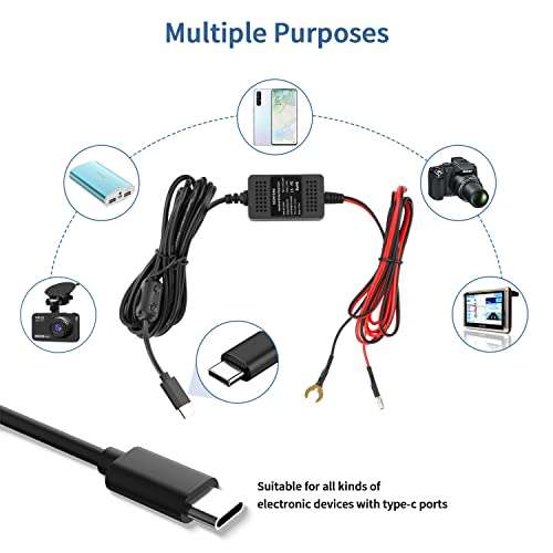 Upgraded Dash Cam Hardwire Kit, Type-C USB Hard Wire Kit 12V-24V to 5V W/vouchers (Prime Price/Account Specific) sold by ssontong