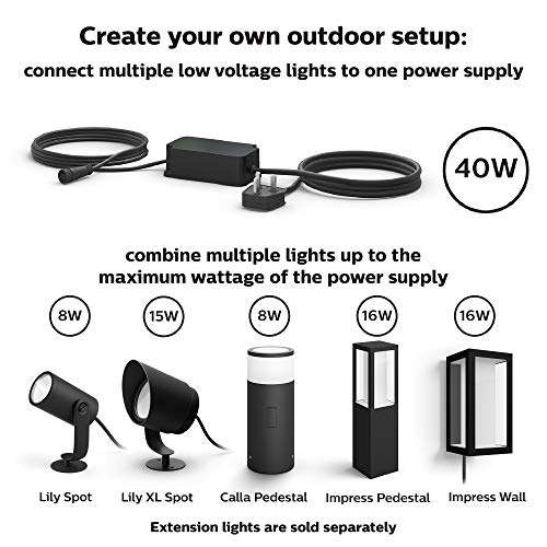Philips Hue Low Voltage Outdoor 40W PSU [Power Supply Unit] Black £27.99 @ Amazon