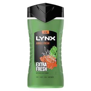 Lynx Jungle Fresh 3-in-1 Body Wash hair, face and body cleanser 6x 225 ml with a palm leaf & amber scent (S&S £7.13)