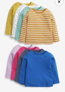 Kid’s Bright 8 Pack 100% Cotton Long Sleeve T-Shirts (3mths-7 years) - £12.50 + free click and collect @ Next