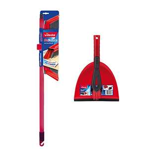 Vileda 160496 DuActiva 2-in-1 Anti-Dust Broom Plus Dustpan Set, Red/Black, 14.1 x 29.4 x 81 cm - £11.33 @ Amazon