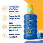 NIVEA Sun Kids Protect & Care SPF 50+ Coloured Spray (200ml) with voucher - £3.11 S&S after discounts