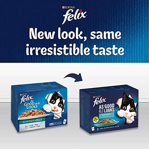 Felix As Good As It Looks Doubly Delicious Adult Wet Cat Food Meat in Jelly, 120 x 100 g £30.59 / subscribe & Save £29.06 @ Amazon