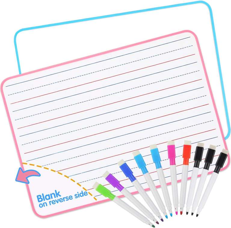 Dry Wipe Whiteboard for Kids + 10 Markers - With Code, Sold By Dreameater - FBA